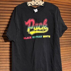 HANES Graphic T Shirt Mens Large Black Black History Month Pack Quote Tee 21x28
